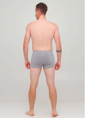 Труси чоловічі шорти графітового кольору з принтом Труси чоловічі шорти графітового кольору з принтом